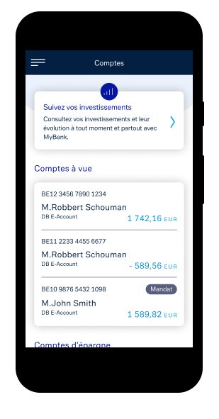 Consultez vos comptes