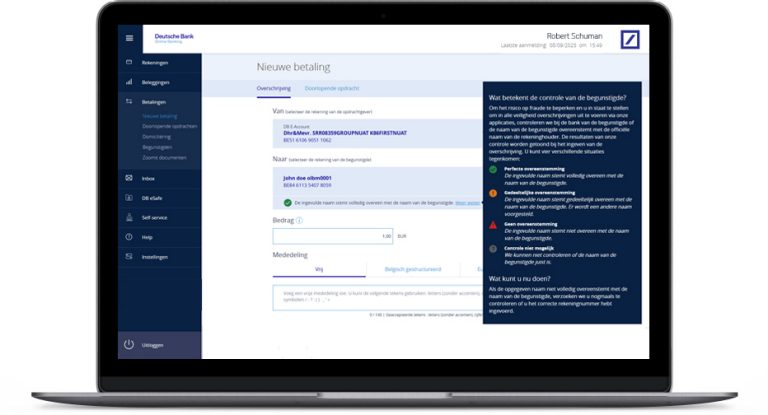 Verificatie van de begunstigde