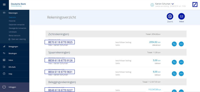 Iban in Online Banking Iban in Online Banking